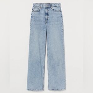 H&M Divided Wide Leg Pale Denim Blue